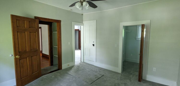 room with open doors